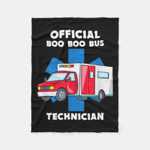 Paramedic Boo Boo Bus Emt Ambulance Ems Fleece Blanket