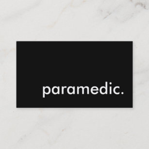 paramedic. business card