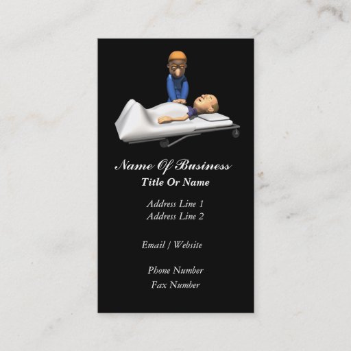 Customizable Paramedic Business Card