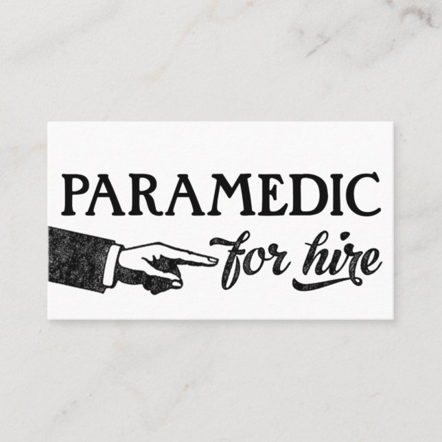 Paramedic Business Cards - Cool Vintage (Front)