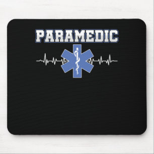 Paramedic Caduceus Heartbeat EMT EMS Doctor Nurse Mouse Pad