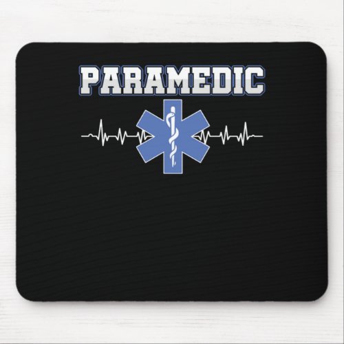 Paramedic Caduceus Heartbeat EMT EMS Doctor Nurse  Mouse Pad