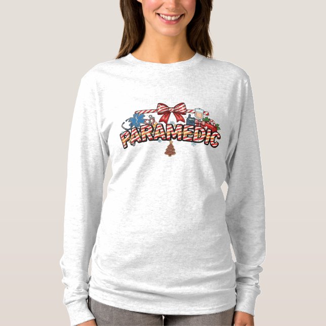 Paramedic Christmas Long Sleeve T-Shirt (Front)