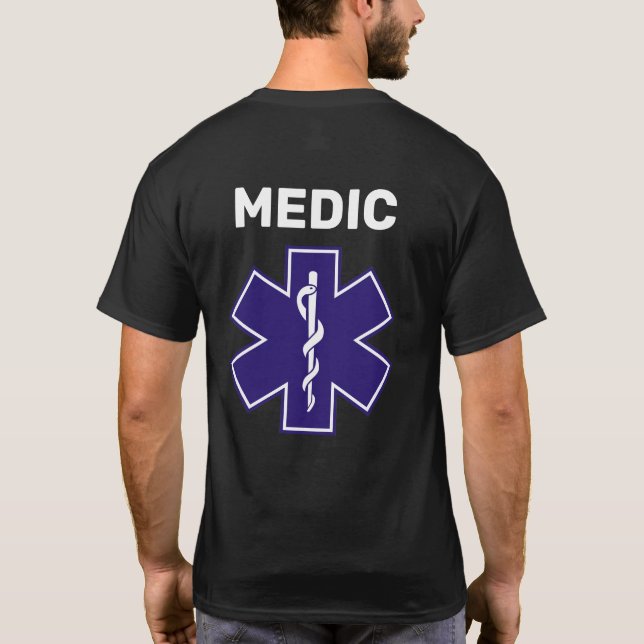 Paramedic Custom EMT EMS 911 T-Shirt (Back)