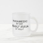 Paramedic Deadly Ninja by Night Frosted Glass Coffee Mug