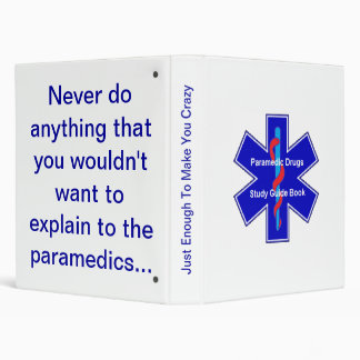 Paramedic Drugs Study Guide Book Binder