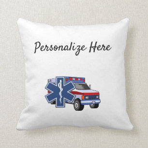 Paramedic EMS EMT Ambulance Throw Pillow