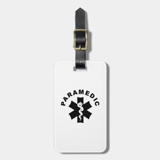 Paramedic EMS Logo Luggage Tag (Front Vertical)