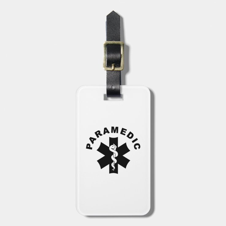 Paramedic EMS Logo Luggage Tag | Zazzle