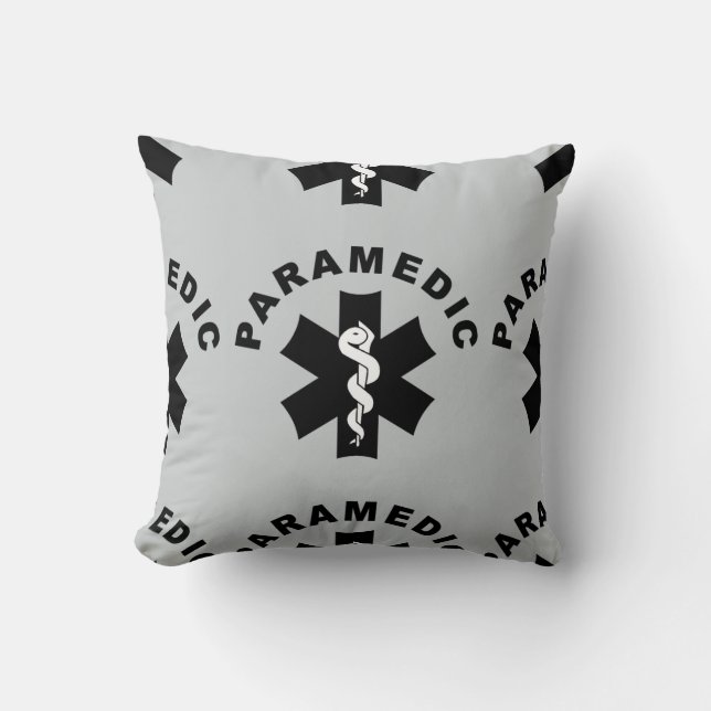 Paramedic EMS Logo Throw Pillow (Front)