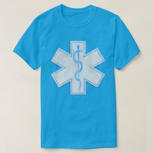 Paramedic EMT Blue Teal T-Shirt (Design Front)