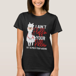 Paramedic EMT Cute Alpaca Your Wound Llama Nurse T-Shirt