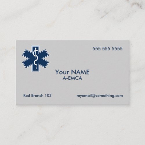 Paramedic EMT EMS Business Card Template