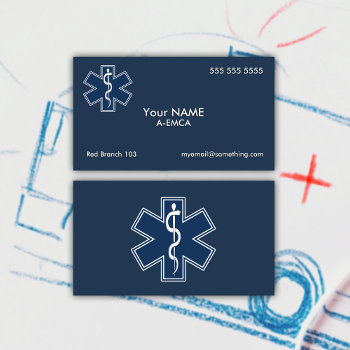 Paramedic Emt Ems Dark Business Card by JerryLambert at Zazzle