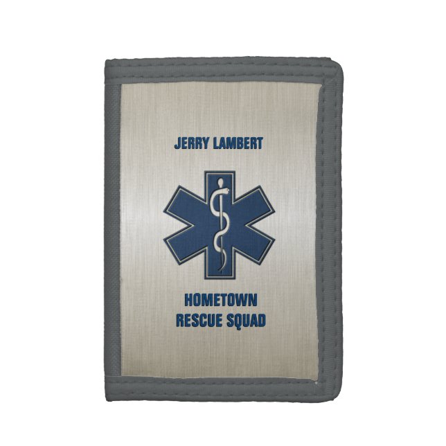 Paramedic EMT EMS Deluxe Tri-fold Wallet (Front Vertical)