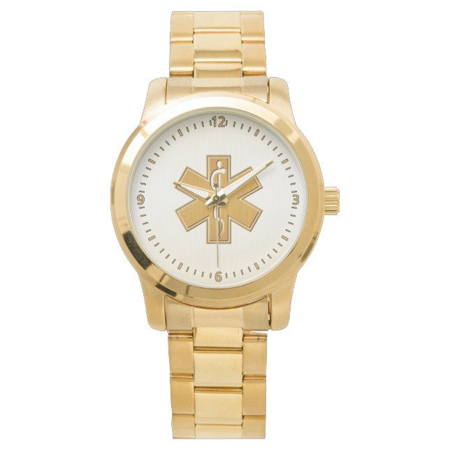 Paramedic EMT EMS Gold Watch (Front)