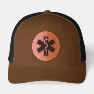Paramedic EMT EMS Leather Patch Hat