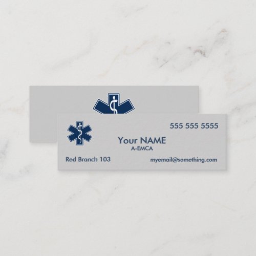 Paramedic EMT EMS Mini Business Card