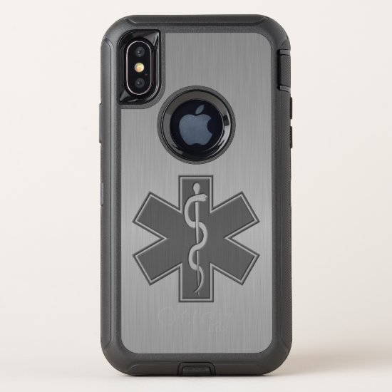 Paramedic EMT EMS Modern OtterBox Defender iPhone X Case