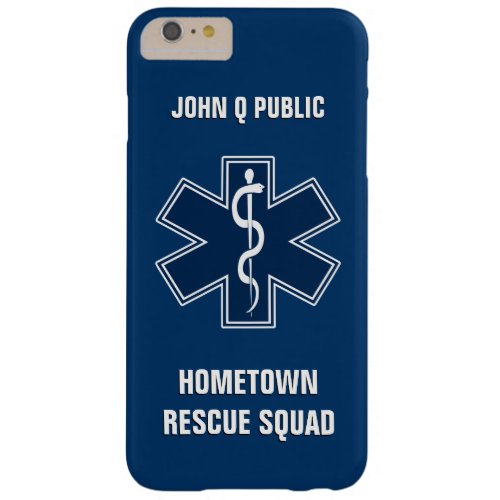 Paramedic EMT EMS Name Template Barely There iPhone 6 Plus Case