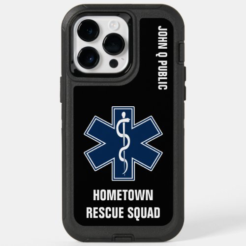 Paramedic EMT EMS Name template OtterBox iPhone 14 Pro Max Case