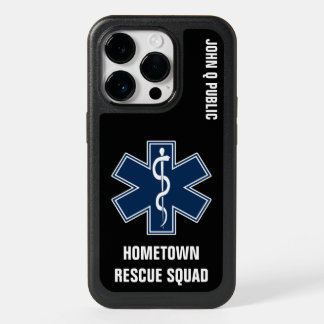Paramedic EMT EMS Name template OtterBox iPhone 14 Pro Case