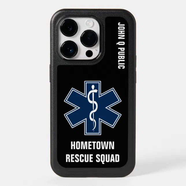 Paramedic EMT EMS Name template Otterbox iPhone Case Zazzle