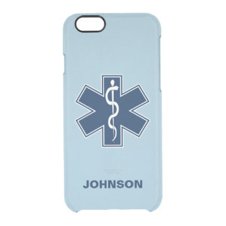 Paramedic EMT EMS Name Template Clear iPhone 6/6S Case