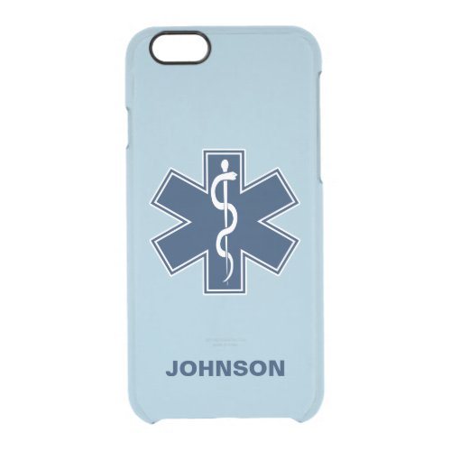 Paramedic EMT EMS Name Template Clear iPhone 66S Case