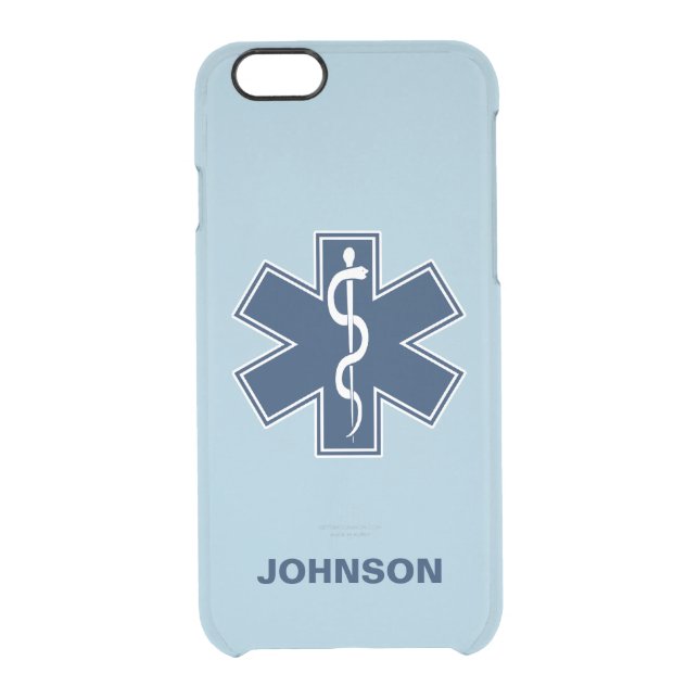 Paramedic EMT EMS Name Template Uncommon iPhone Case (Back)
