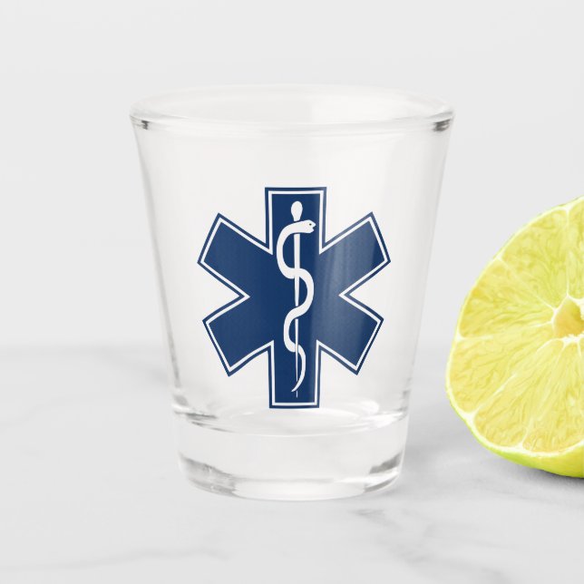 Paramedic EMT EMS Shot Glass (Front)