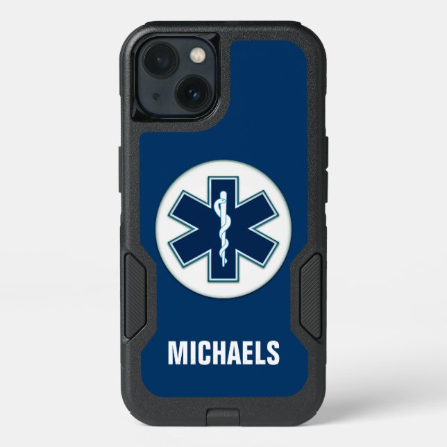 Paramedic EMT EMS with Name Otterbox iPhone Case (Back)