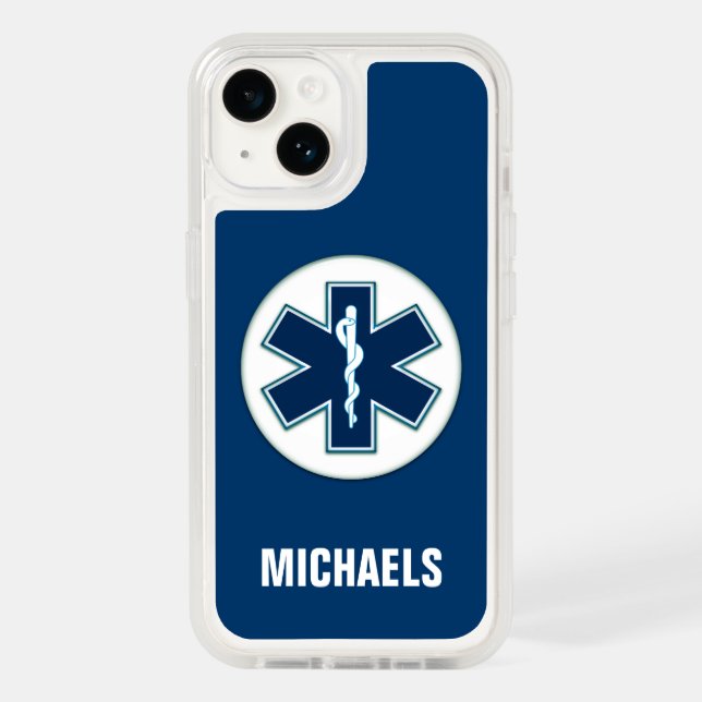 Paramedic EMT EMS with Name Otterbox iPhone Case (Back)