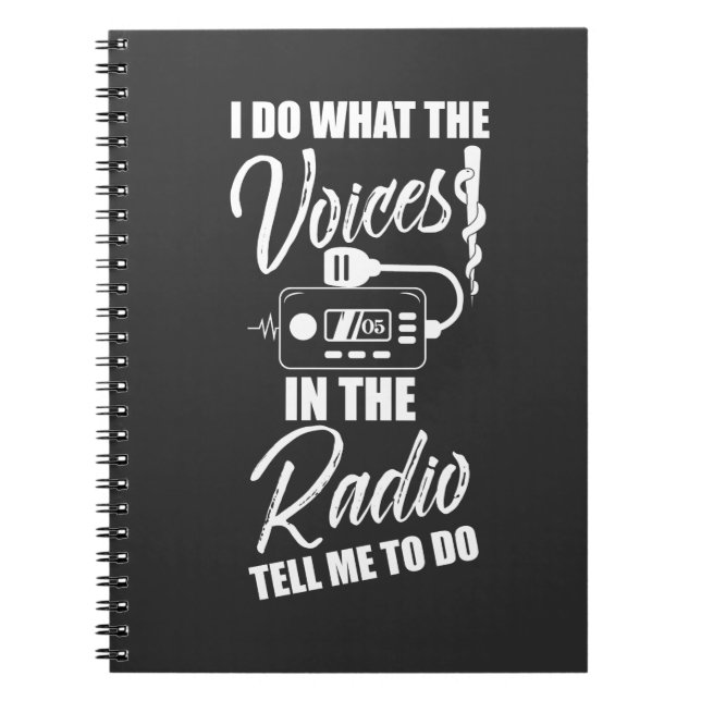 Paramedic EMT Gift Emergency Radio Ambulance Notebook (Front)