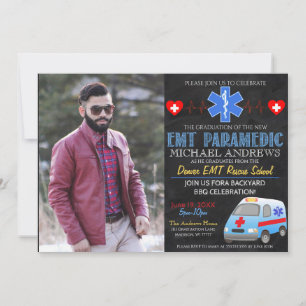 Paramedic EMT Graduation Invitation