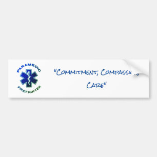 Paramedic Firefighter Bumper Sticker