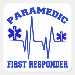 Paramedic First Responder Square Sticker