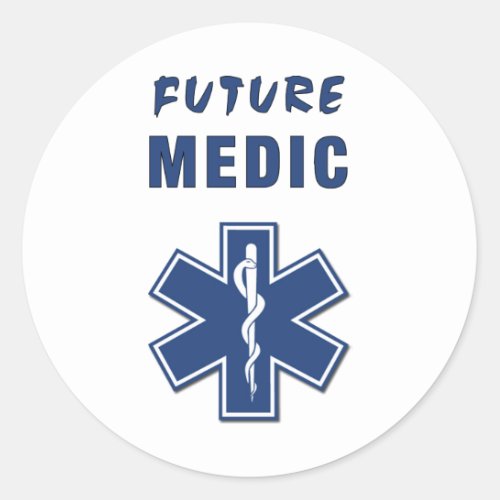 Paramedic Future Medic Classic Round Sticker