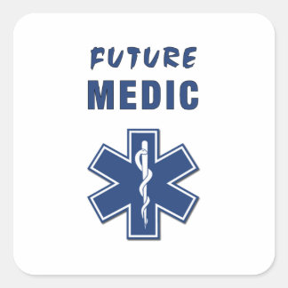 Paramedic Future Medic Square Sticker