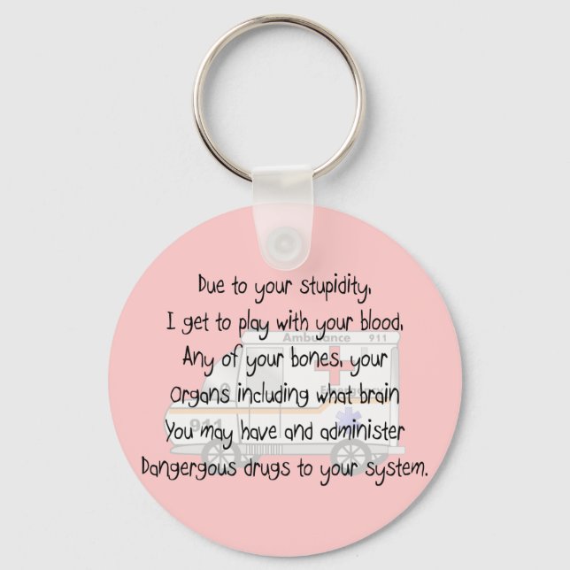 Paramedic Gifts For Men & Women Keychain (Front)