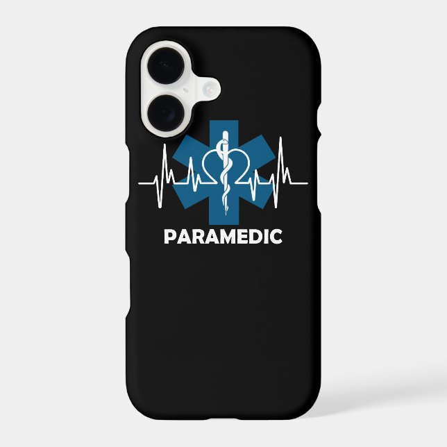 Paramedic Heartbeat Iphone Case (Back)