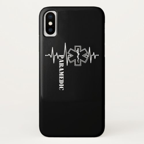 Paramedic Heartbeat Nurse Doctor iPhone X Case