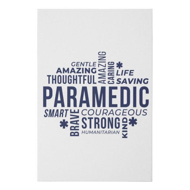 Paramedic Hero Faux Canvas Print (Front)
