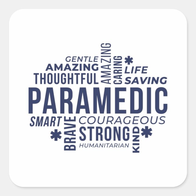 Paramedic Hero Square Sticker (Front)