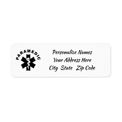 Paramedic Logo Theme Label