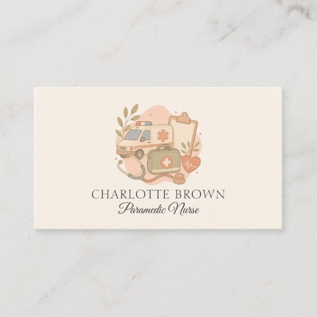 Paramedic Nurse Healthcare Business Card