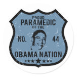 Paramedic Obama Nation Classic Round Sticker