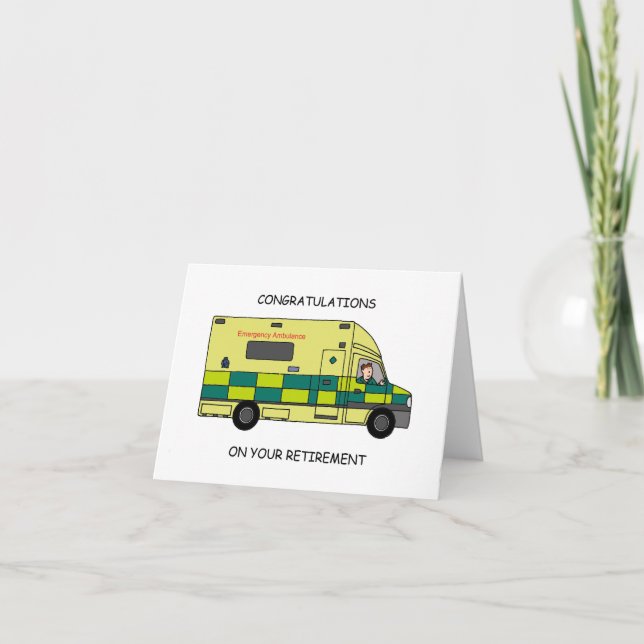 Paramedic Retirement Congratulations Card (Front)