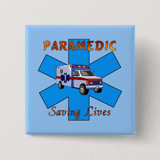 Paramedic Saving Lives Button