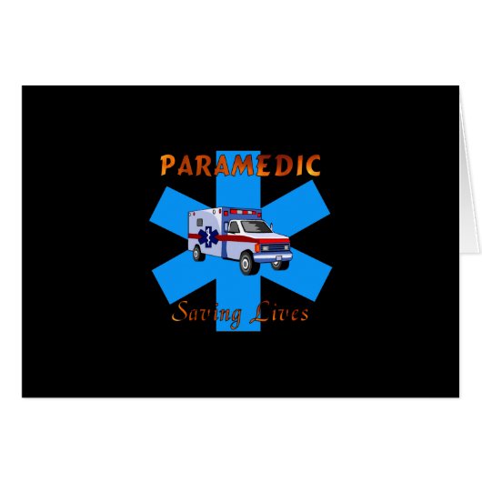 Paramedic Saving Lives Cards (Front Horizontal)
